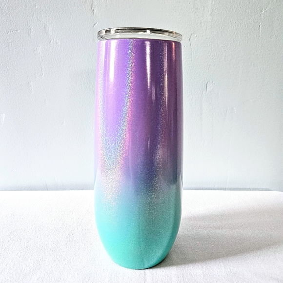 Member's Mark Other - NWOT Mermaid Glittery Purple & Teal Ombré Insulated Hot or Cold Drink Travel Cup